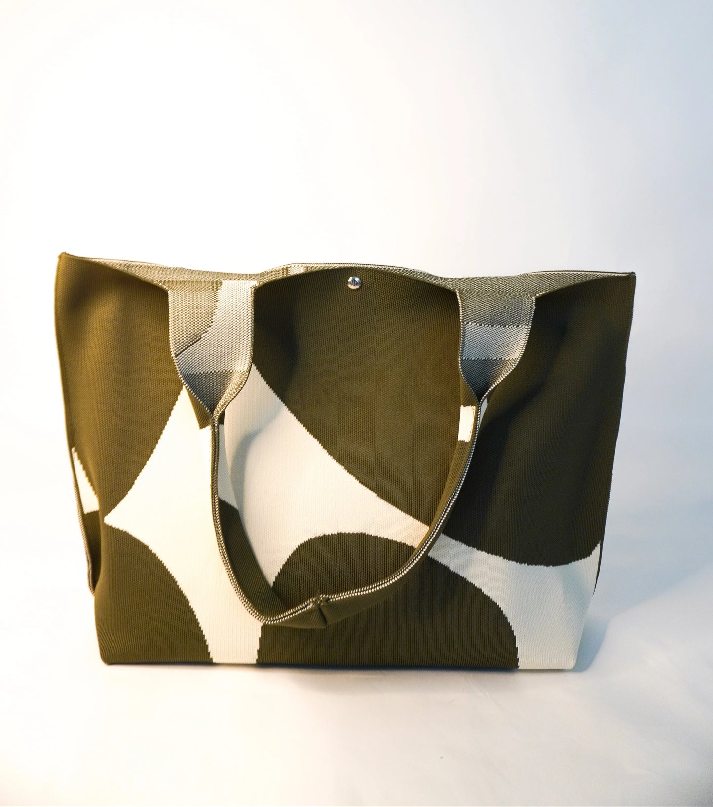 MOOdy Printed Signature Tote Machine Washable - Green Olive Multi