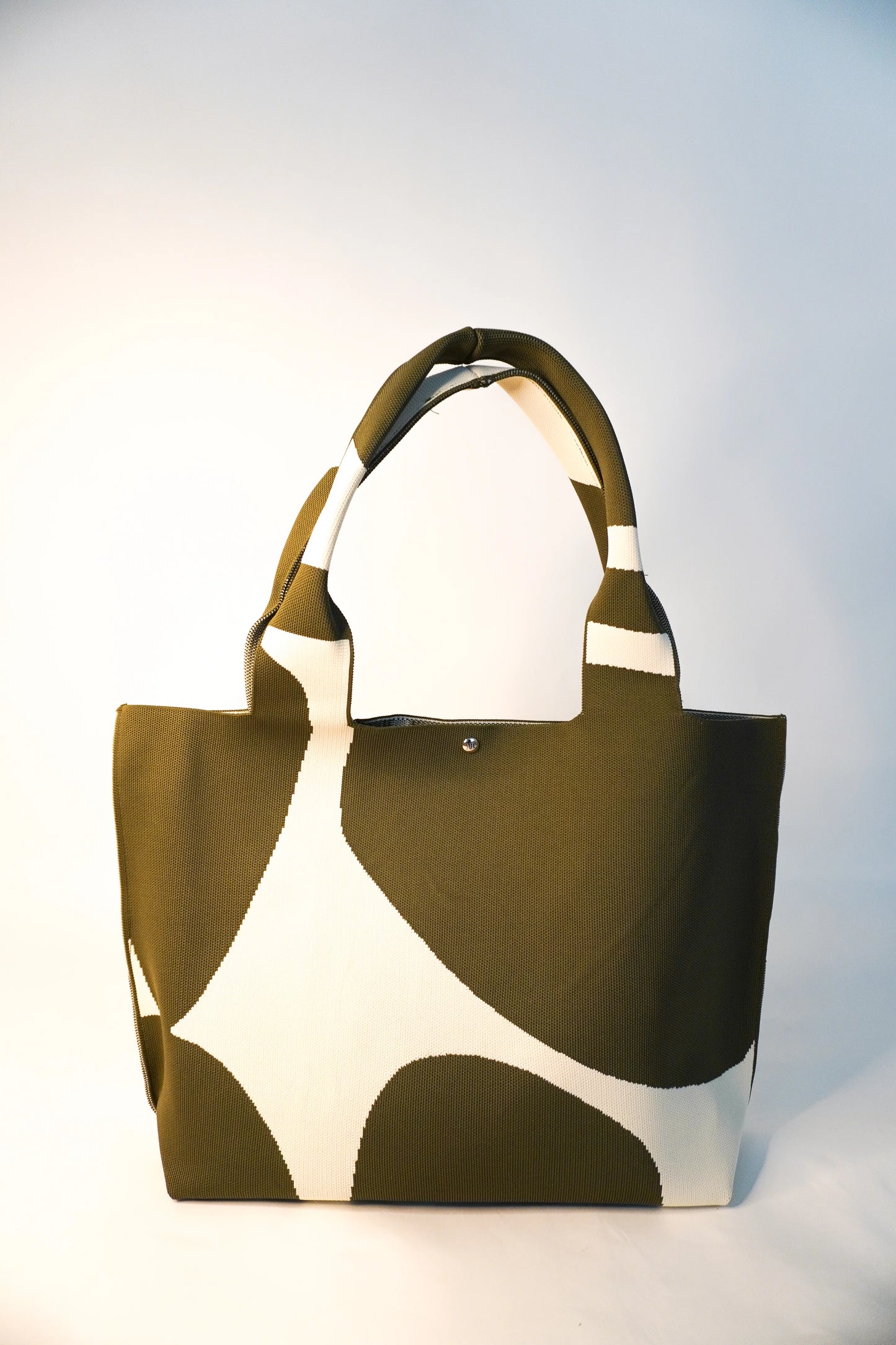 MOOdy Printed Signature Tote Machine Washable - Green Olive Multi