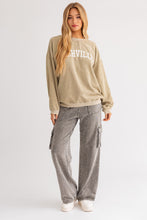 Load image into Gallery viewer, Nashville Washed Corduroy Oversized Sweatshirt Pullover - Light Sage
