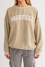 Load image into Gallery viewer, Nashville Washed Corduroy Oversized Sweatshirt Pullover - Light Sage
