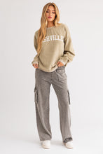 Load image into Gallery viewer, Nashville Washed Corduroy Oversized Sweatshirt Pullover - Light Sage
