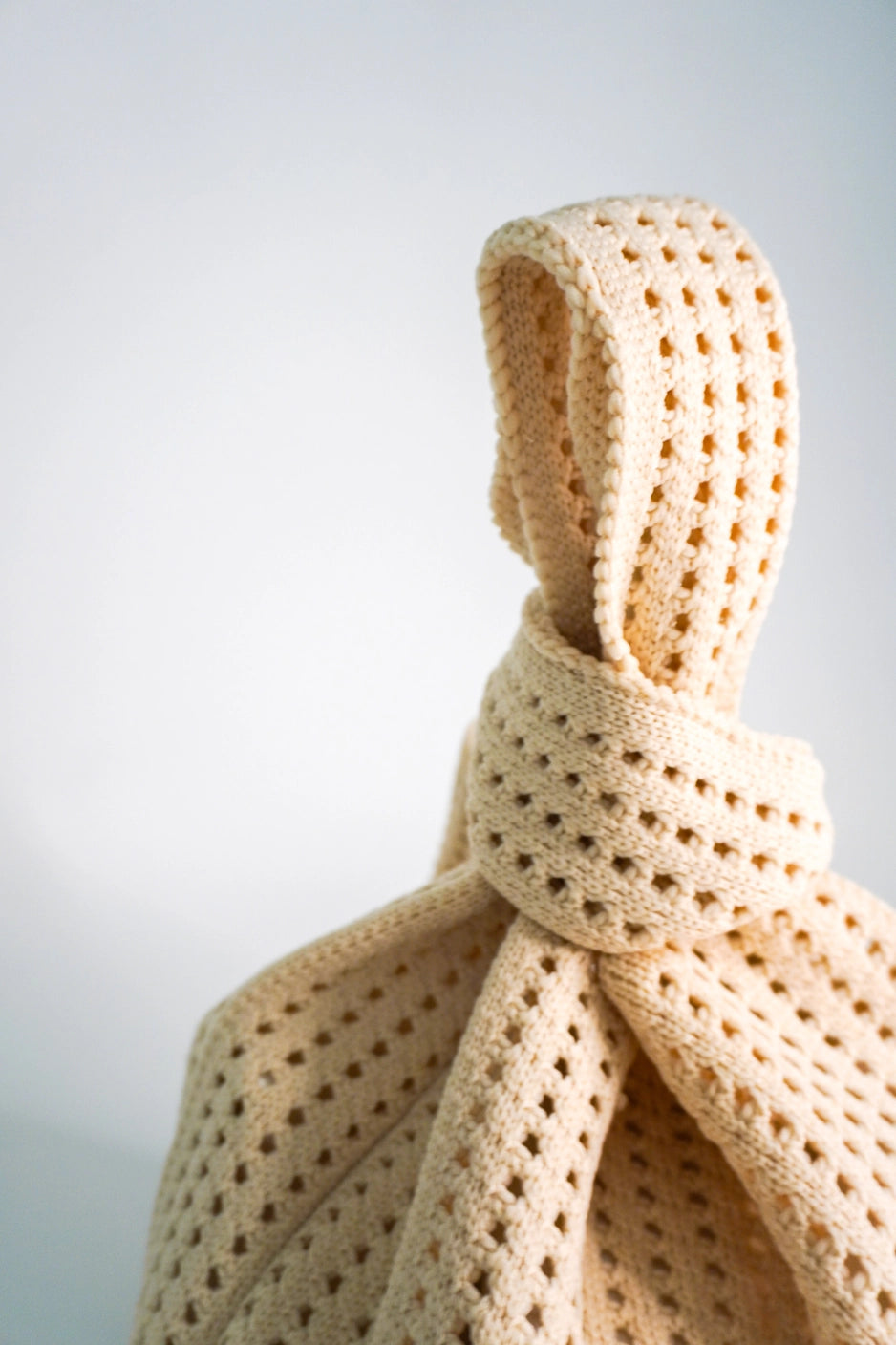 Crochet Top Knot Machine Washable Bag Medium - Oat