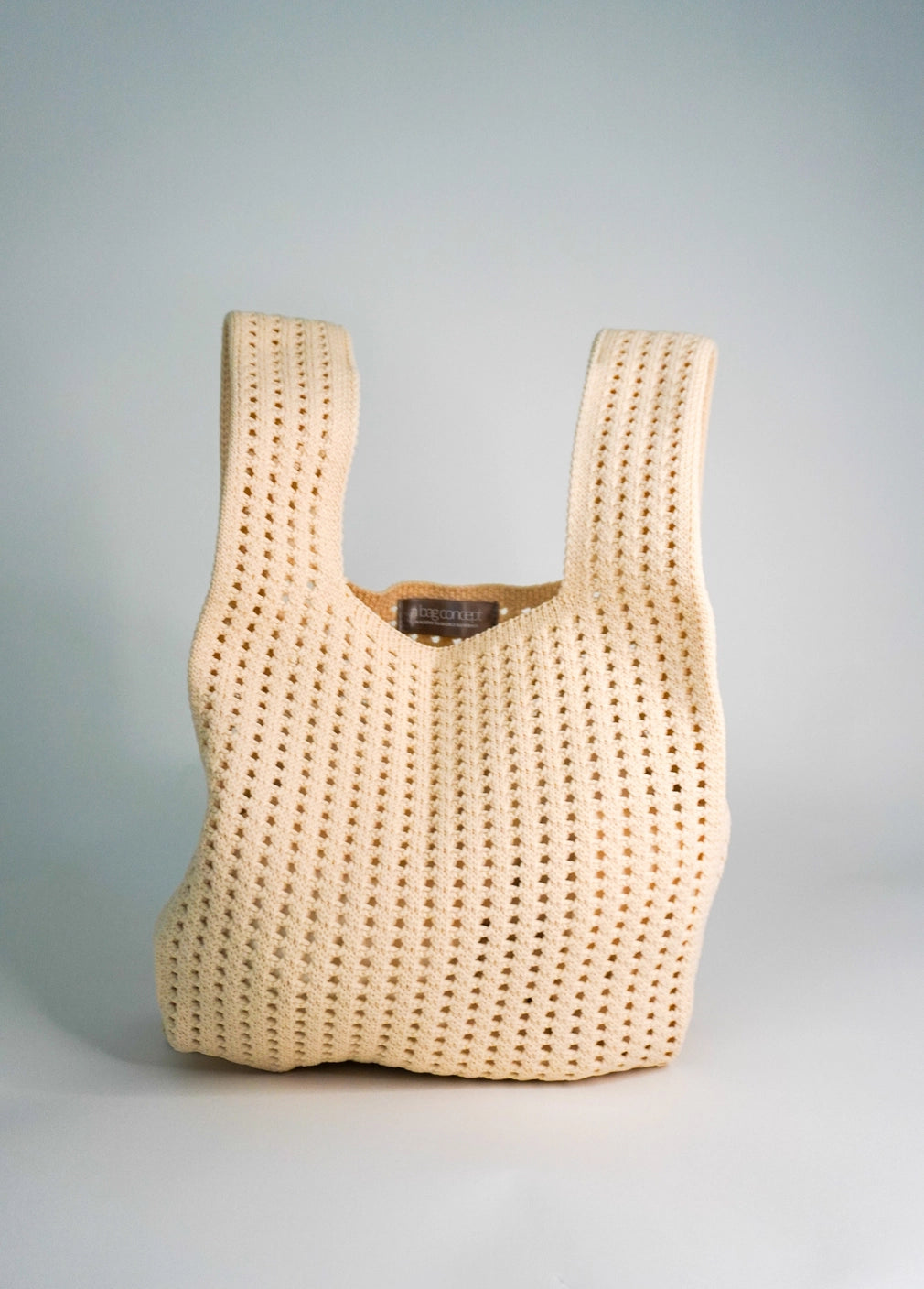Crochet Top Knot Machine Washable Bag Medium - Oat