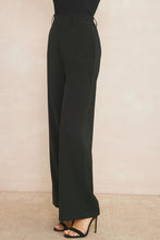 Load image into Gallery viewer, Oxford Classic Relaxed Woven High Waisted Wide Leg Pant - Black
