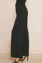 Load image into Gallery viewer, Oxford Classic Relaxed Woven High Waisted Wide Leg Pant - Black
