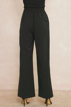 Load image into Gallery viewer, Oxford Classic Relaxed Woven High Waisted Wide Leg Pant - Black
