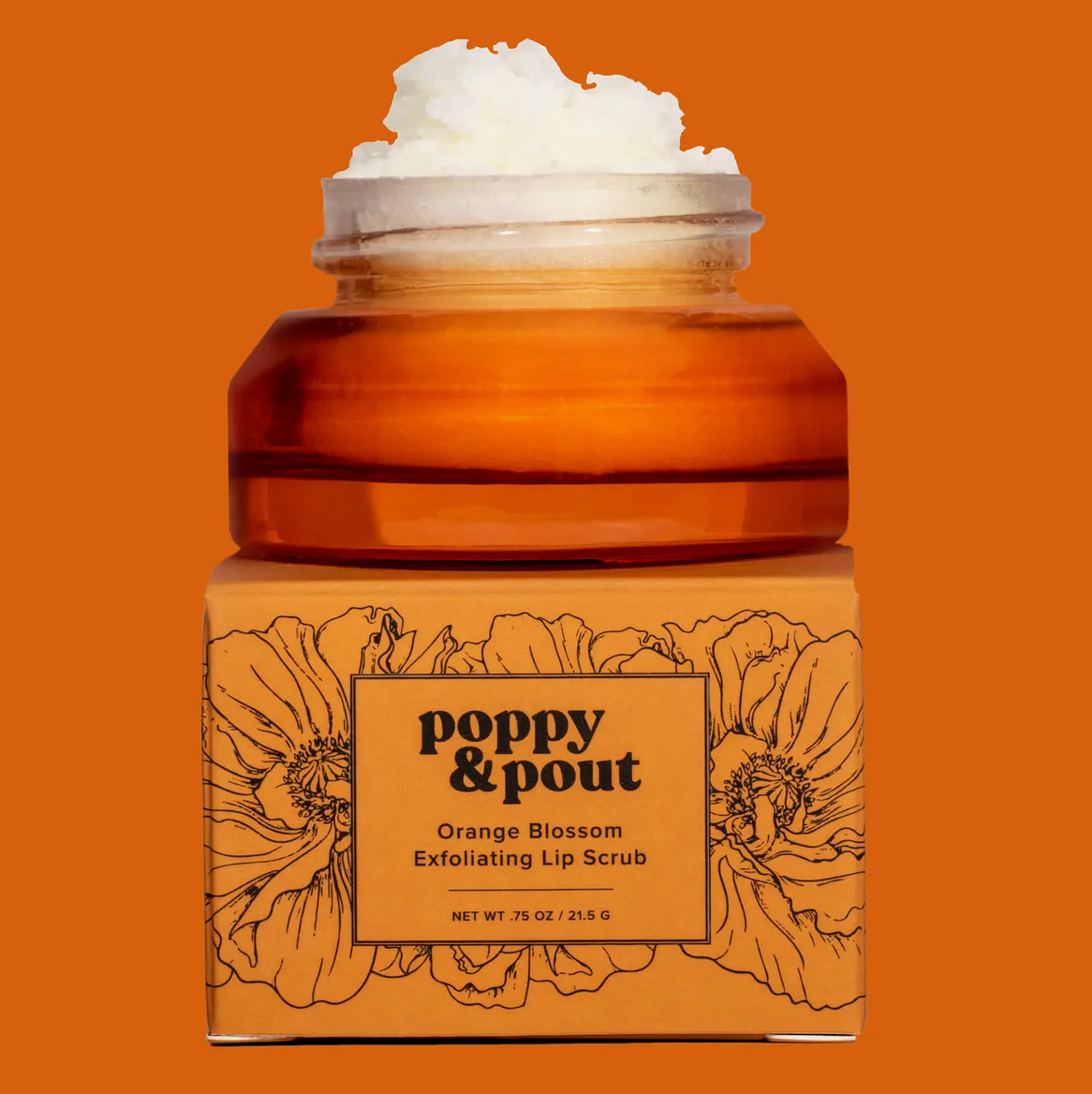 Orange Blossom Lip Scrub, Poppy & Pout