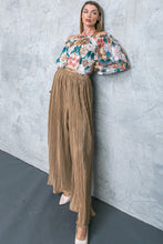Load image into Gallery viewer, Sophia Plisse Pleated Wide Leg Pants - Bronze
