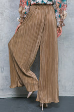 Load image into Gallery viewer, Sophia Plisse Pleated Wide Leg Pants - Bronze
