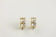 Load image into Gallery viewer, Vintage Chain Wrapped Leather Statement Hoop Earrings - Gold Multi
