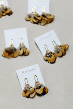 Load image into Gallery viewer, Quail Feather Tassel Statement Earrings - Tan Multi
