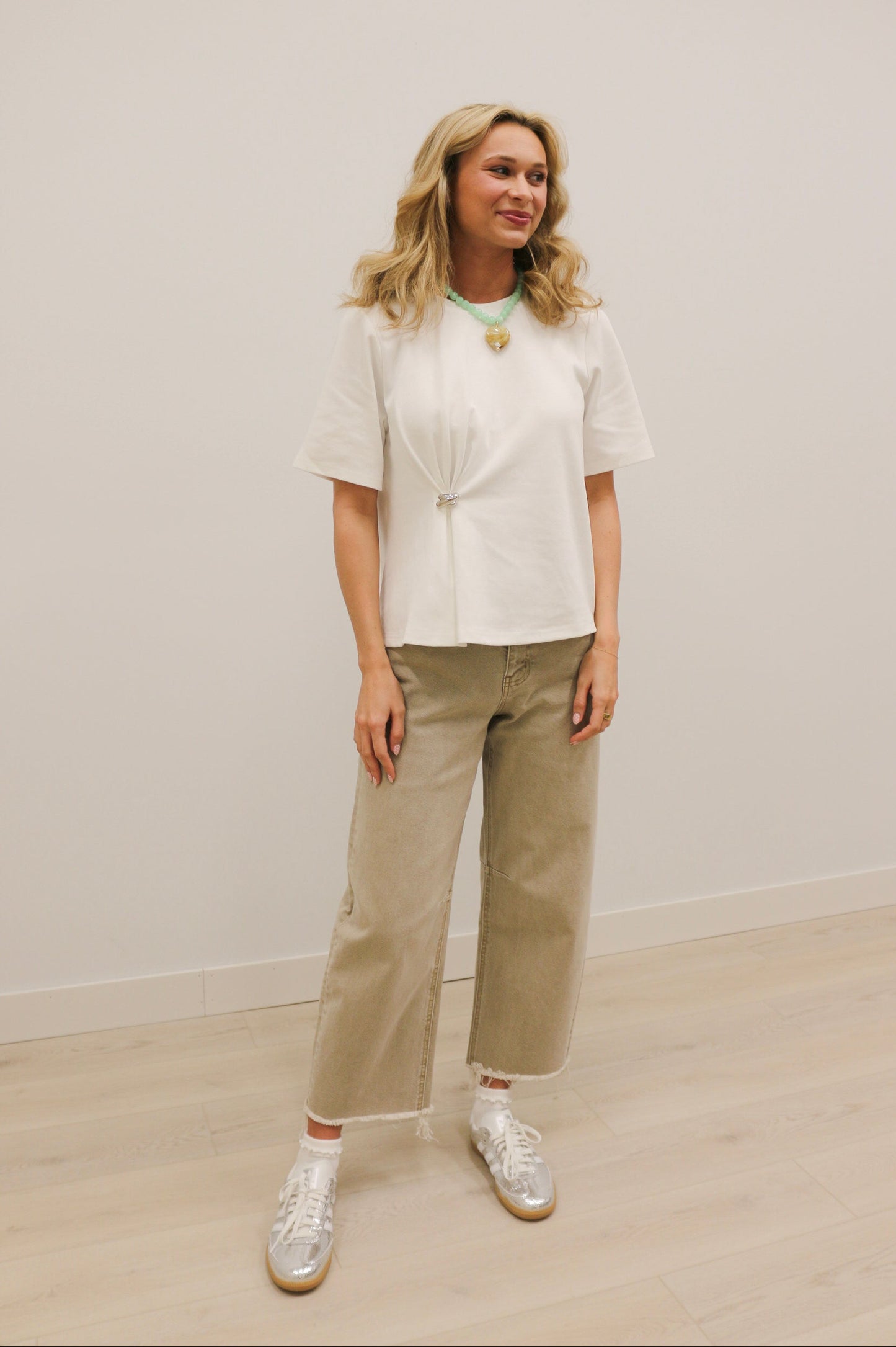 Kate High Rise Frayed Hem Barrel Denim by Vervet - Cinder