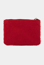 Load image into Gallery viewer, Wine Money Print Seed Beaded Coin Pouch - Burgundy Multi
