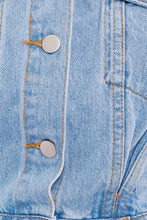 Load image into Gallery viewer, Nashville Short Sleeve Denim Romper Onesie - Light Wash Denim
