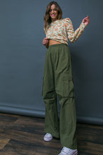 Load image into Gallery viewer, Beatrix High Waisted Wide Leg Cargo Pants - Olive
