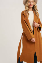 Load image into Gallery viewer, Leah Heavy Knit Trench Coat - Camel
