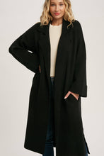 Load image into Gallery viewer, Leah Heavy Knit Trench Coat - Black

