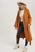 Load image into Gallery viewer, Leah Heavy Knit Trench Coat - Camel
