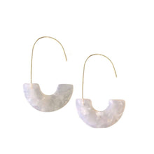 Load image into Gallery viewer, Threader Statement Earrings - White Tortoise
