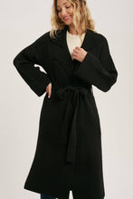 Load image into Gallery viewer, Leah Heavy Knit Trench Coat - Black
