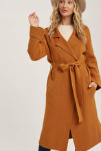 Load image into Gallery viewer, Leah Heavy Knit Trench Coat - Camel
