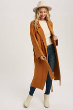 Load image into Gallery viewer, Leah Heavy Knit Trench Coat - Camel
