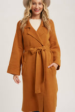 Load image into Gallery viewer, Leah Heavy Knit Trench Coat - Camel
