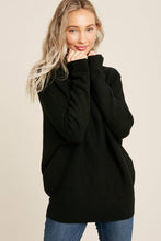 Load image into Gallery viewer, Chloe Long Sleeve Dolman Pullover Sweater - Black
