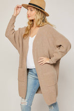 Load image into Gallery viewer, Charlie Open Front Cocoon Cardigan - Latte
