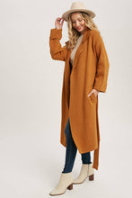 Load image into Gallery viewer, Leah Heavy Knit Trench Coat - Camel

