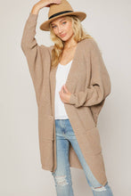 Load image into Gallery viewer, Charlie Open Front Cocoon Cardigan - Latte
