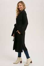 Load image into Gallery viewer, Leah Heavy Knit Trench Coat - Black
