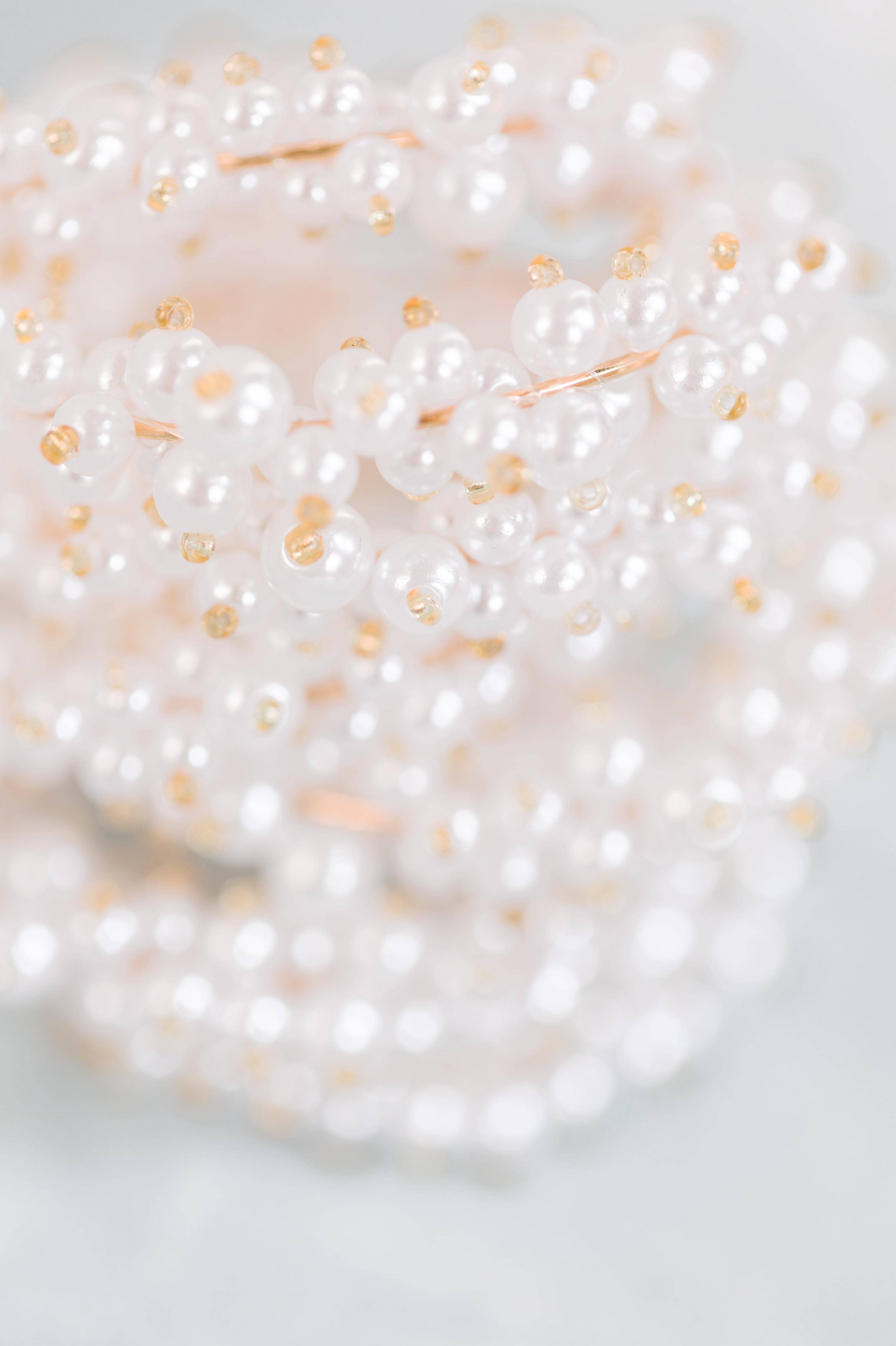 Pearl Cluster Hoop Earrings