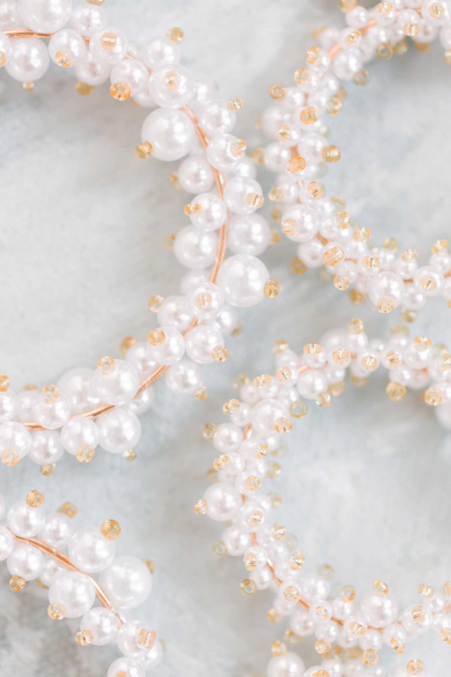 Pearl Cluster Hoop Earrings