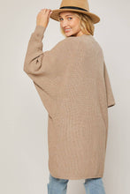 Load image into Gallery viewer, Charlie Open Front Cocoon Cardigan - Latte
