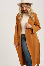Load image into Gallery viewer, Leah Heavy Knit Trench Coat - Camel
