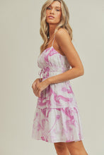 Load image into Gallery viewer, zSALE Brielle Marble Printed Swiss Dot Cami Strap Woven Mini Dress - Pink Multi
