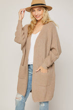 Load image into Gallery viewer, Charlie Open Front Cocoon Cardigan - Latte
