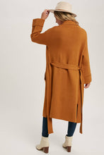 Load image into Gallery viewer, Leah Heavy Knit Trench Coat - Camel
