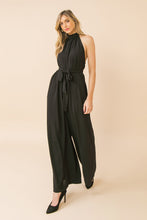 Load image into Gallery viewer, zSALE Captiva High Neck Wide Leg Open Back Jumpsuit - Black
