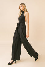 Load image into Gallery viewer, zSALE Captiva High Neck Wide Leg Open Back Jumpsuit - Black
