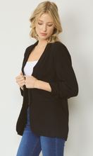 Load image into Gallery viewer, Classic Essential Solid Lightweight Blazer Jacket - Black
