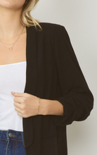 Load image into Gallery viewer, Classic Essential Solid Lightweight Blazer Jacket - Black
