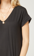 Load image into Gallery viewer, Cove Jersey Knit V-Relaxed Fit T-Shirt Maxi Dress - Black
