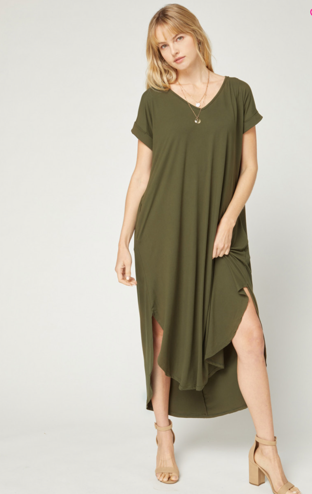 Jersey knit t shirt top dress