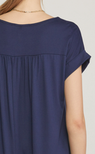 Load image into Gallery viewer, zSALE Cove Jersey Knit V-Relaxed Fit T-Shirt Maxi Dress - Navy
