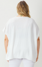 Load image into Gallery viewer, Curve Everett Essential V-Neck Relaxed Fit Short Sleeve Blouse - Off White
