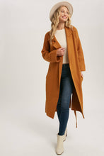 Load image into Gallery viewer, Leah Heavy Knit Trench Coat - Camel
