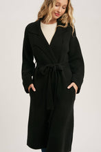 Load image into Gallery viewer, Leah Heavy Knit Trench Coat - Black

