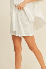 Load image into Gallery viewer, zSALE Double Gauze Relaxed High Waisted Shorts - White

